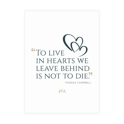 To Live in Hearts - 5 x 7 Postcard Bundles (envelopes included)