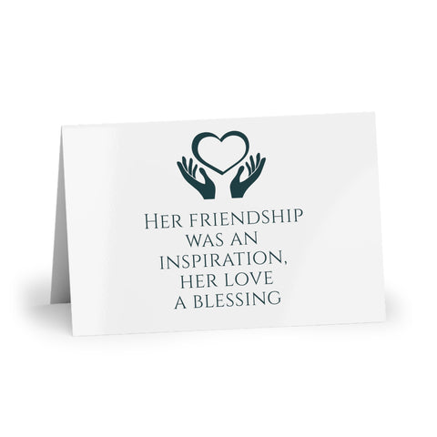 White Friendship Greeting Cards