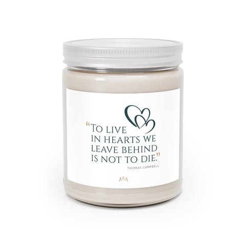 Scented Candle with cap, 9oz - To Live in Hearts